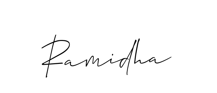 Once you've used our free online signature maker to create your best signature Allison_Script style, it's time to enjoy all of the benefits that Ramidha name signing documents. Ramidha signature style 2 images and pictures png