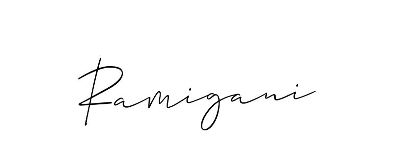 Allison_Script is a professional signature style that is perfect for those who want to add a touch of class to their signature. It is also a great choice for those who want to make their signature more unique. Get Ramigani name to fancy signature for free. Ramigani signature style 2 images and pictures png