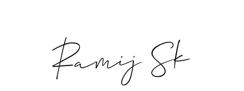 Also we have Ramij Sk name is the best signature style. Create professional handwritten signature collection using Allison_Script autograph style. Ramij Sk signature style 2 images and pictures png