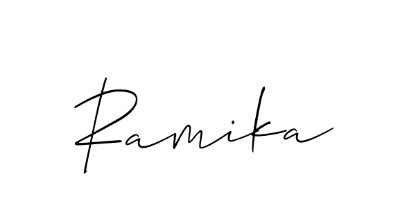 Best and Professional Signature Style for Ramika. Allison_Script Best Signature Style Collection. Ramika signature style 2 images and pictures png