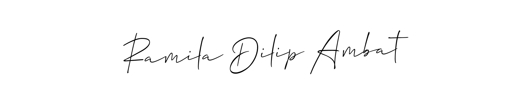 How to Draw Ramila Dilip Ambat signature style? Allison_Script is a latest design signature styles for name Ramila Dilip Ambat. Ramila Dilip Ambat signature style 2 images and pictures png