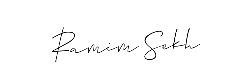Create a beautiful signature design for name Ramim Sekh. With this signature (Allison_Script) fonts, you can make a handwritten signature for free. Ramim Sekh signature style 2 images and pictures png