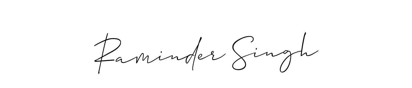 Also we have Raminder Singh name is the best signature style. Create professional handwritten signature collection using Allison_Script autograph style. Raminder Singh signature style 2 images and pictures png