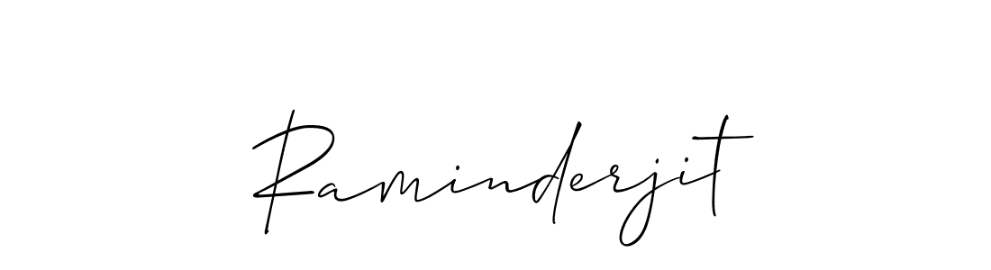 Create a beautiful signature design for name Raminderjit. With this signature (Allison_Script) fonts, you can make a handwritten signature for free. Raminderjit signature style 2 images and pictures png