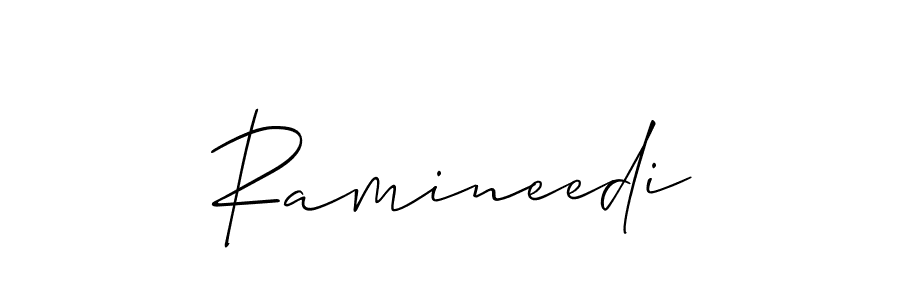 Create a beautiful signature design for name Ramineedi. With this signature (Allison_Script) fonts, you can make a handwritten signature for free. Ramineedi signature style 2 images and pictures png