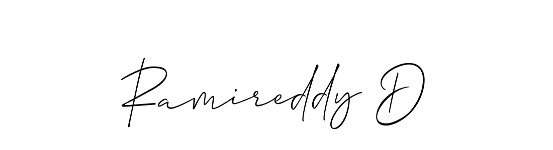 Also You can easily find your signature by using the search form. We will create Ramireddy D name handwritten signature images for you free of cost using Allison_Script sign style. Ramireddy D signature style 2 images and pictures png