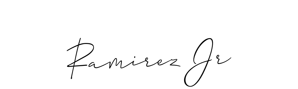 The best way (Allison_Script) to make a short signature is to pick only two or three words in your name. The name Ramirez Jr include a total of six letters. For converting this name. Ramirez Jr signature style 2 images and pictures png