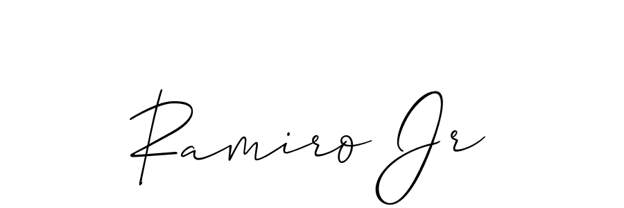 Also we have Ramiro Jr name is the best signature style. Create professional handwritten signature collection using Allison_Script autograph style. Ramiro Jr signature style 2 images and pictures png