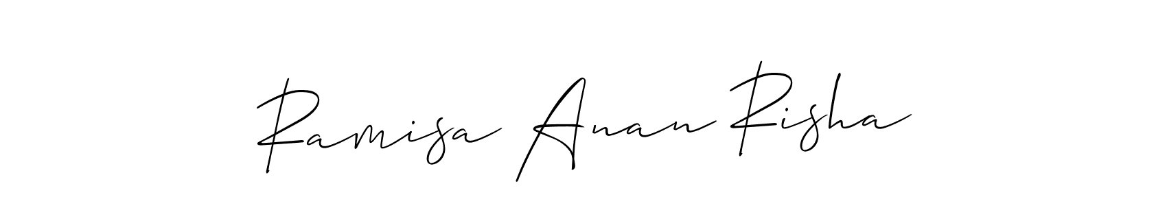 Also we have Ramisa Anan Risha name is the best signature style. Create professional handwritten signature collection using Allison_Script autograph style. Ramisa Anan Risha signature style 2 images and pictures png