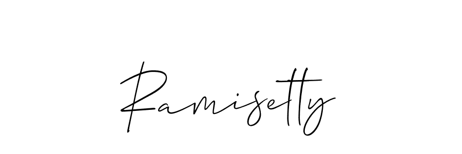 Also You can easily find your signature by using the search form. We will create Ramisetty name handwritten signature images for you free of cost using Allison_Script sign style. Ramisetty signature style 2 images and pictures png