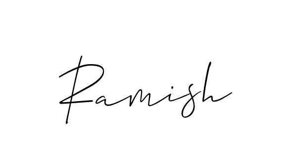 Once you've used our free online signature maker to create your best signature Allison_Script style, it's time to enjoy all of the benefits that Ramish name signing documents. Ramish signature style 2 images and pictures png