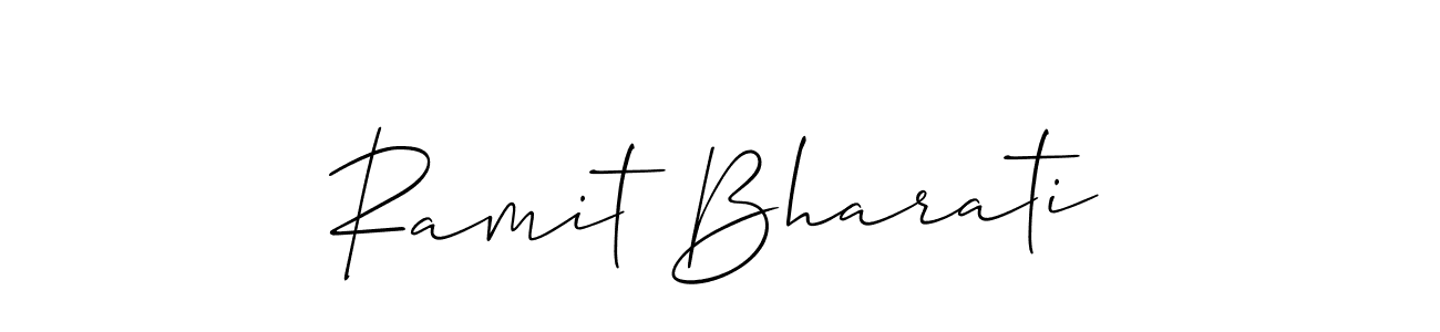 It looks lik you need a new signature style for name Ramit Bharati. Design unique handwritten (Allison_Script) signature with our free signature maker in just a few clicks. Ramit Bharati signature style 2 images and pictures png