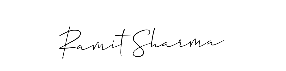 This is the best signature style for the Ramit Sharma name. Also you like these signature font (Allison_Script). Mix name signature. Ramit Sharma signature style 2 images and pictures png