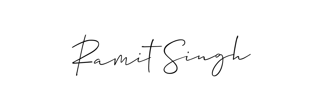 if you are searching for the best signature style for your name Ramit Singh. so please give up your signature search. here we have designed multiple signature styles  using Allison_Script. Ramit Singh signature style 2 images and pictures png