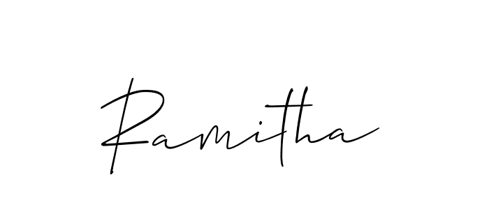 Make a short Ramitha signature style. Manage your documents anywhere anytime using Allison_Script. Create and add eSignatures, submit forms, share and send files easily. Ramitha signature style 2 images and pictures png