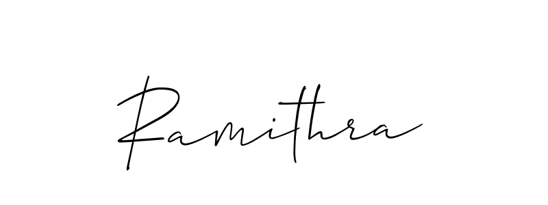 How to make Ramithra signature? Allison_Script is a professional autograph style. Create handwritten signature for Ramithra name. Ramithra signature style 2 images and pictures png