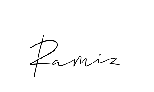 Ramiz stylish signature style. Best Handwritten Sign (Allison_Script) for my name. Handwritten Signature Collection Ideas for my name Ramiz. Ramiz signature style 2 images and pictures png