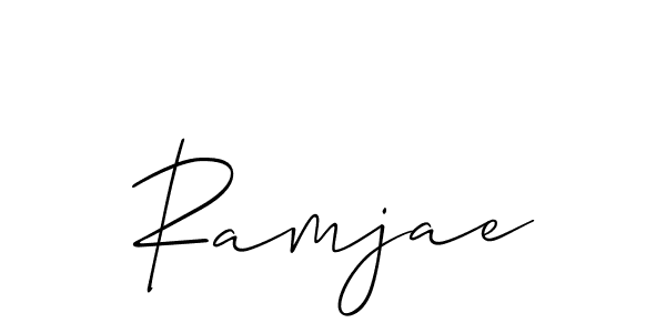 How to Draw Ramjae signature style? Allison_Script is a latest design signature styles for name Ramjae. Ramjae signature style 2 images and pictures png