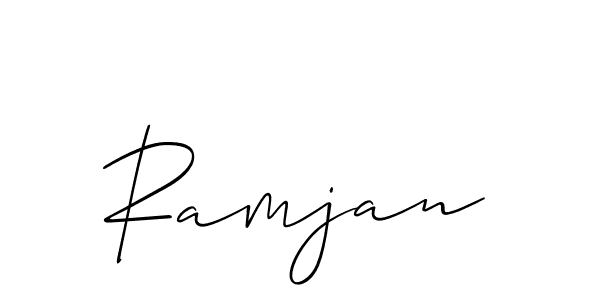 The best way (Allison_Script) to make a short signature is to pick only two or three words in your name. The name Ramjan include a total of six letters. For converting this name. Ramjan signature style 2 images and pictures png