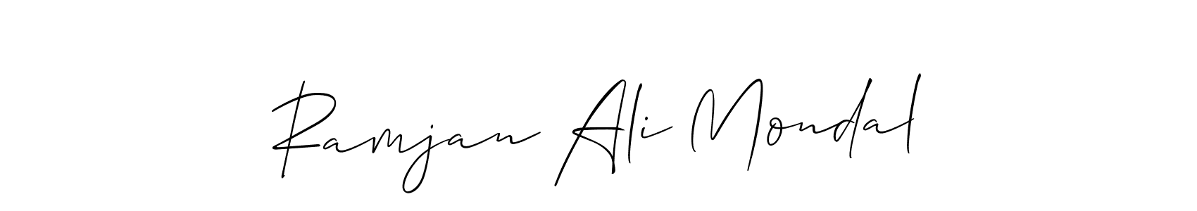How to make Ramjan Ali Mondal signature? Allison_Script is a professional autograph style. Create handwritten signature for Ramjan Ali Mondal name. Ramjan Ali Mondal signature style 2 images and pictures png