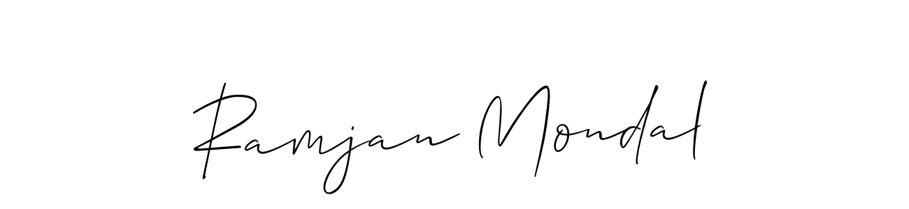 Also we have Ramjan Mondal name is the best signature style. Create professional handwritten signature collection using Allison_Script autograph style. Ramjan Mondal signature style 2 images and pictures png