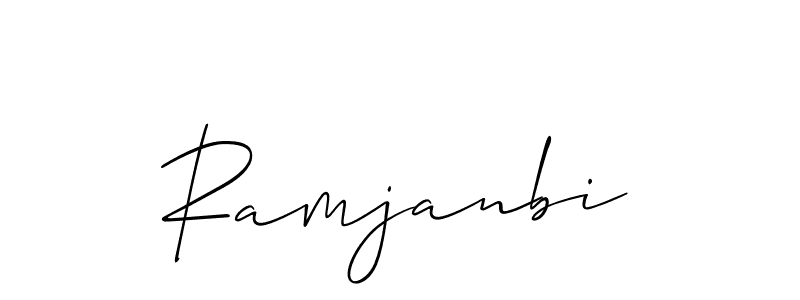 How to Draw Ramjanbi signature style? Allison_Script is a latest design signature styles for name Ramjanbi. Ramjanbi signature style 2 images and pictures png