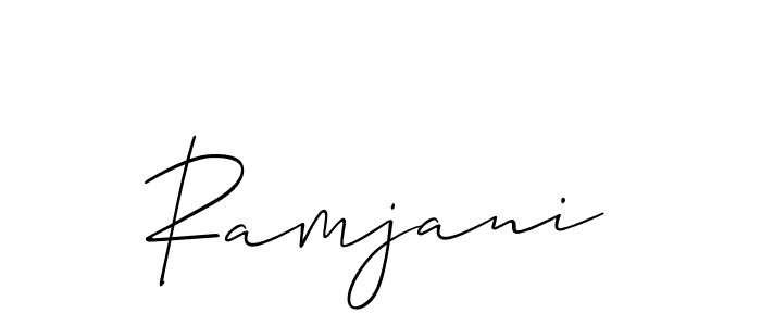 How to make Ramjani signature? Allison_Script is a professional autograph style. Create handwritten signature for Ramjani name. Ramjani signature style 2 images and pictures png