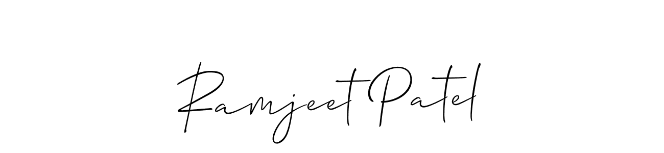 How to make Ramjeet Patel signature? Allison_Script is a professional autograph style. Create handwritten signature for Ramjeet Patel name. Ramjeet Patel signature style 2 images and pictures png