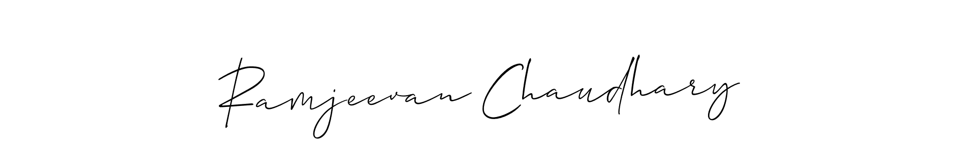 Ramjeevan Chaudhary stylish signature style. Best Handwritten Sign (Allison_Script) for my name. Handwritten Signature Collection Ideas for my name Ramjeevan Chaudhary. Ramjeevan Chaudhary signature style 2 images and pictures png