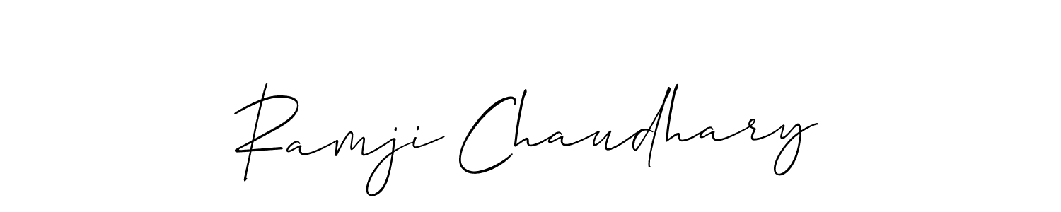 How to make Ramji Chaudhary signature? Allison_Script is a professional autograph style. Create handwritten signature for Ramji Chaudhary name. Ramji Chaudhary signature style 2 images and pictures png