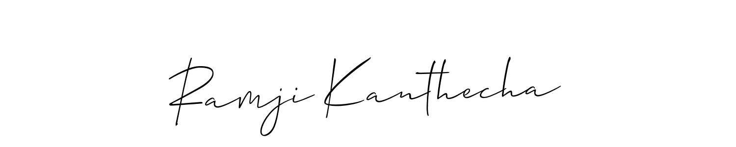 How to make Ramji Kanthecha signature? Allison_Script is a professional autograph style. Create handwritten signature for Ramji Kanthecha name. Ramji Kanthecha signature style 2 images and pictures png