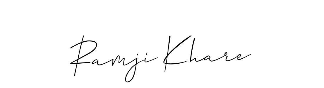 Make a beautiful signature design for name Ramji Khare. With this signature (Allison_Script) style, you can create a handwritten signature for free. Ramji Khare signature style 2 images and pictures png