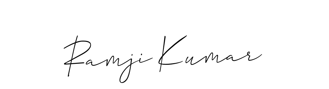 You should practise on your own different ways (Allison_Script) to write your name (Ramji Kumar) in signature. don't let someone else do it for you. Ramji Kumar signature style 2 images and pictures png