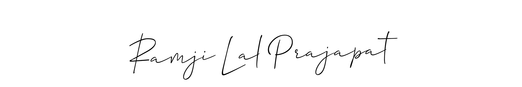 Ramji Lal Prajapat stylish signature style. Best Handwritten Sign (Allison_Script) for my name. Handwritten Signature Collection Ideas for my name Ramji Lal Prajapat. Ramji Lal Prajapat signature style 2 images and pictures png