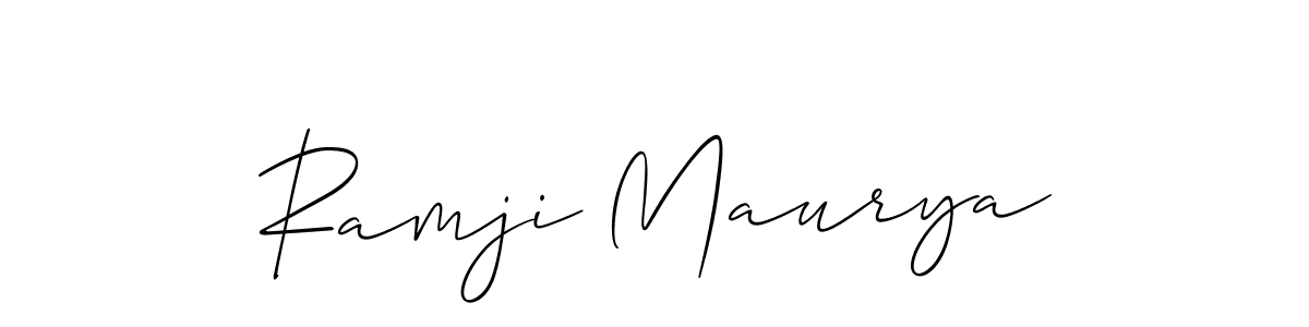 Create a beautiful signature design for name Ramji Maurya. With this signature (Allison_Script) fonts, you can make a handwritten signature for free. Ramji Maurya signature style 2 images and pictures png