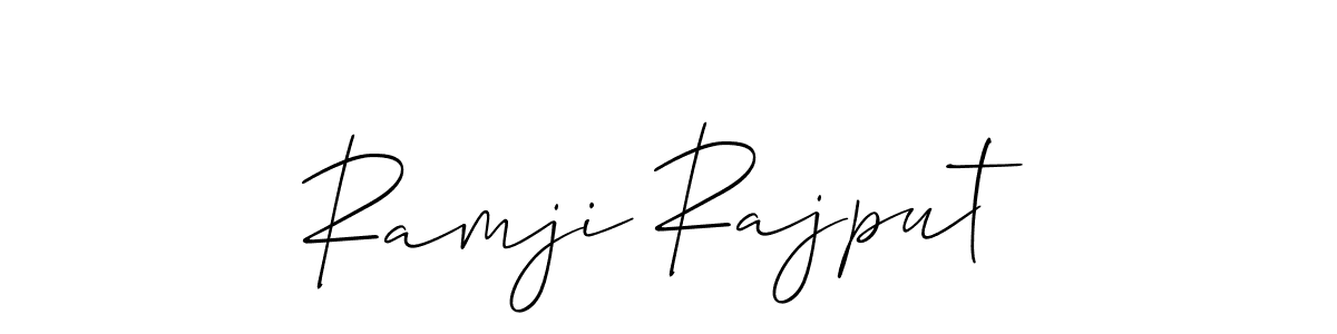 Also You can easily find your signature by using the search form. We will create Ramji Rajput name handwritten signature images for you free of cost using Allison_Script sign style. Ramji Rajput signature style 2 images and pictures png