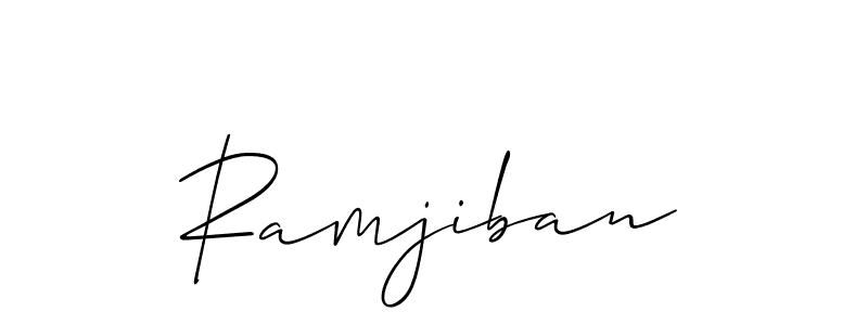 if you are searching for the best signature style for your name Ramjiban. so please give up your signature search. here we have designed multiple signature styles  using Allison_Script. Ramjiban signature style 2 images and pictures png