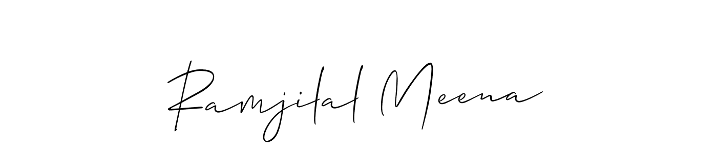 How to make Ramjilal Meena signature? Allison_Script is a professional autograph style. Create handwritten signature for Ramjilal Meena name. Ramjilal Meena signature style 2 images and pictures png