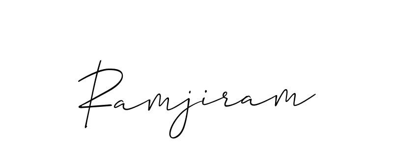 Make a beautiful signature design for name Ramjiram. With this signature (Allison_Script) style, you can create a handwritten signature for free. Ramjiram signature style 2 images and pictures png