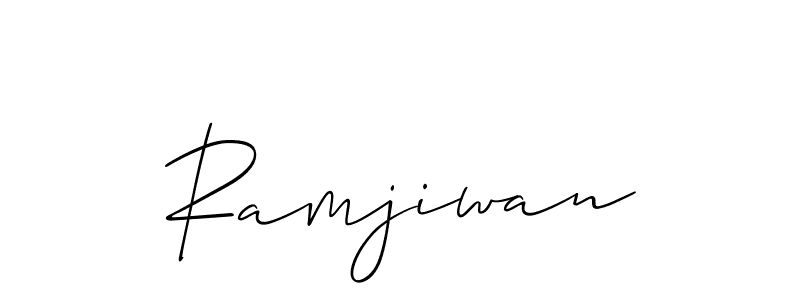 Also You can easily find your signature by using the search form. We will create Ramjiwan name handwritten signature images for you free of cost using Allison_Script sign style. Ramjiwan signature style 2 images and pictures png