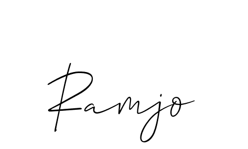 How to make Ramjo name signature. Use Allison_Script style for creating short signs online. This is the latest handwritten sign. Ramjo signature style 2 images and pictures png