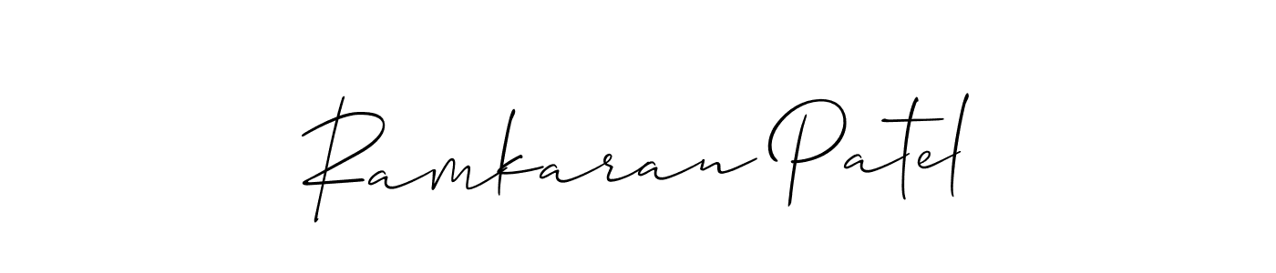 Also You can easily find your signature by using the search form. We will create Ramkaran Patel name handwritten signature images for you free of cost using Allison_Script sign style. Ramkaran Patel signature style 2 images and pictures png