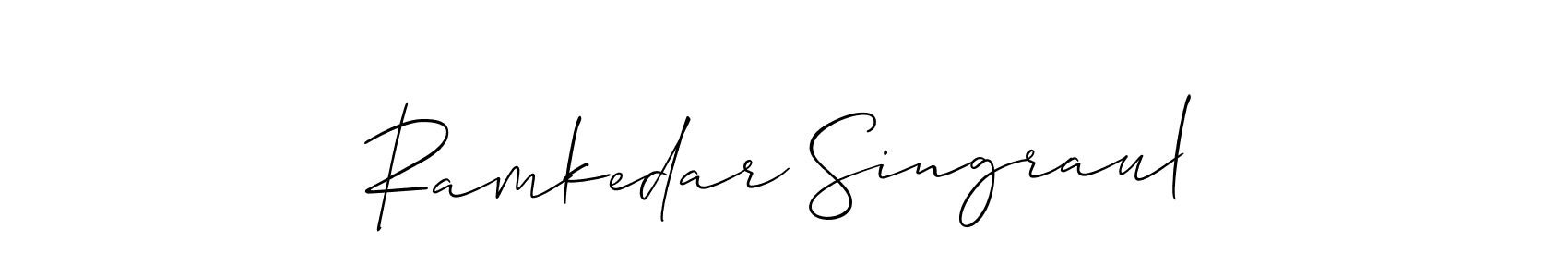 Ramkedar Singraul stylish signature style. Best Handwritten Sign (Allison_Script) for my name. Handwritten Signature Collection Ideas for my name Ramkedar Singraul. Ramkedar Singraul signature style 2 images and pictures png