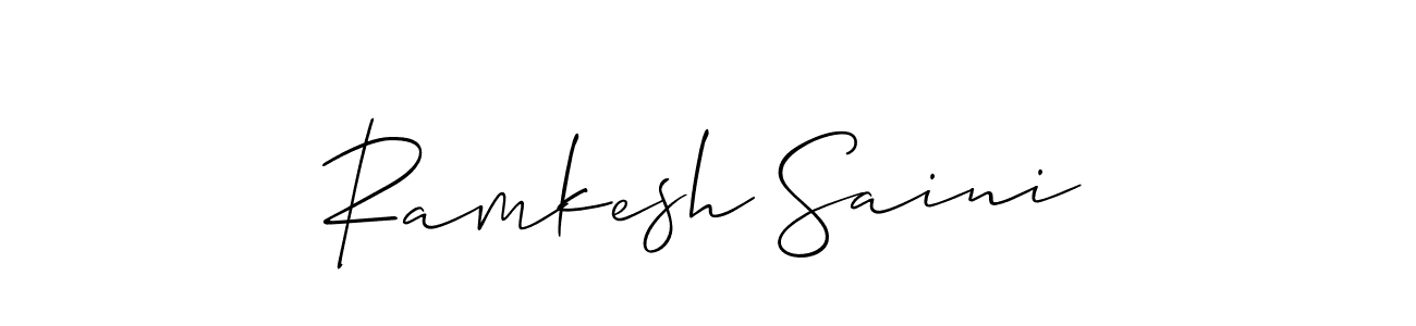 Also You can easily find your signature by using the search form. We will create Ramkesh Saini name handwritten signature images for you free of cost using Allison_Script sign style. Ramkesh Saini signature style 2 images and pictures png