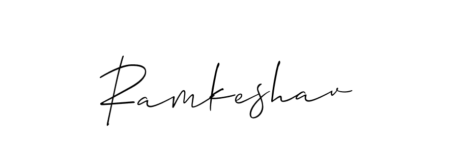 How to make Ramkeshav name signature. Use Allison_Script style for creating short signs online. This is the latest handwritten sign. Ramkeshav signature style 2 images and pictures png