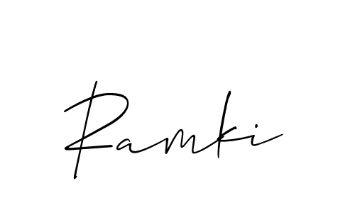 Ramki stylish signature style. Best Handwritten Sign (Allison_Script) for my name. Handwritten Signature Collection Ideas for my name Ramki. Ramki signature style 2 images and pictures png