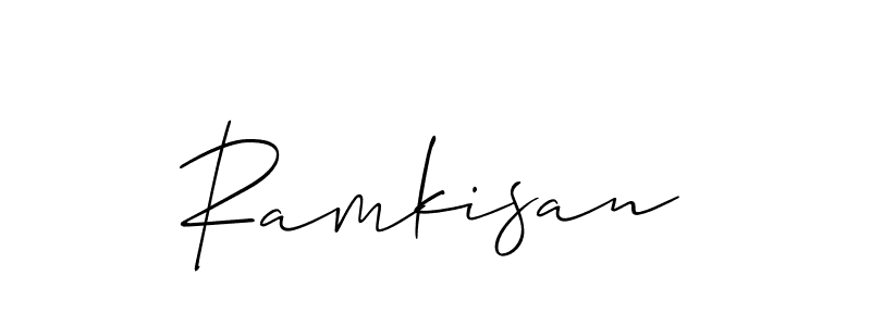 How to Draw Ramkisan signature style? Allison_Script is a latest design signature styles for name Ramkisan. Ramkisan signature style 2 images and pictures png