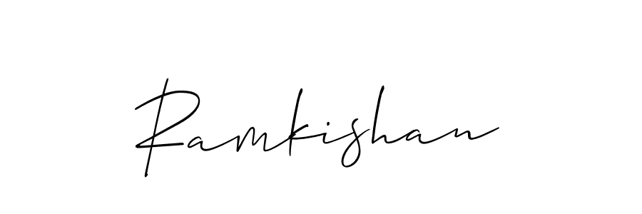 Create a beautiful signature design for name Ramkishan. With this signature (Allison_Script) fonts, you can make a handwritten signature for free. Ramkishan signature style 2 images and pictures png