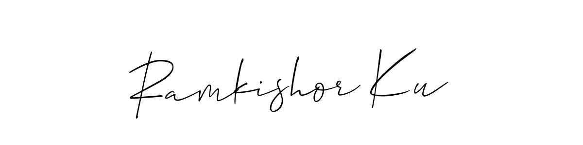 It looks lik you need a new signature style for name Ramkishor Ku. Design unique handwritten (Allison_Script) signature with our free signature maker in just a few clicks. Ramkishor Ku signature style 2 images and pictures png