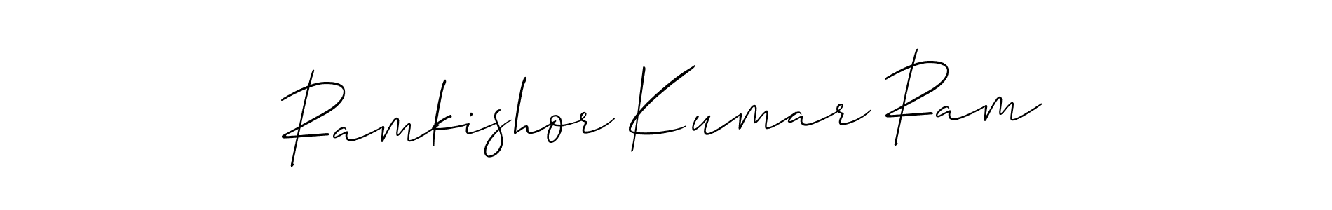 Make a beautiful signature design for name Ramkishor Kumar Ram. With this signature (Allison_Script) style, you can create a handwritten signature for free. Ramkishor Kumar Ram signature style 2 images and pictures png